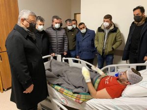 Başkan Koştu maden kazasında yaralanan işçileri ziyaret etti
