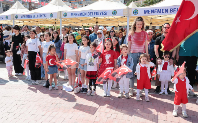 Menemen'de 23 Nisan coşkusu yaşandı