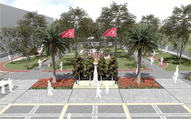 Kınık Cumhuriyet Meydanı yeni çehresine kavuşuyor