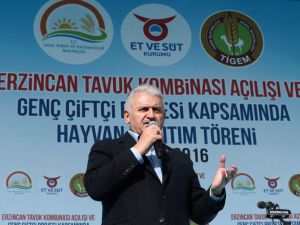 Başbakan Yıldırım, Erzincan Tavuk Kombinası Açılış Töreni’nde konuştu